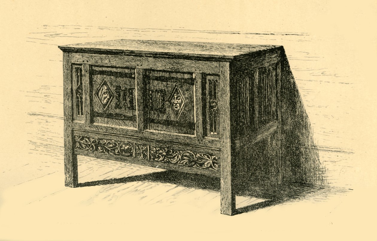 Coffre en chêne, 1460-1480, 1881 - Frederick Albert Slocombe