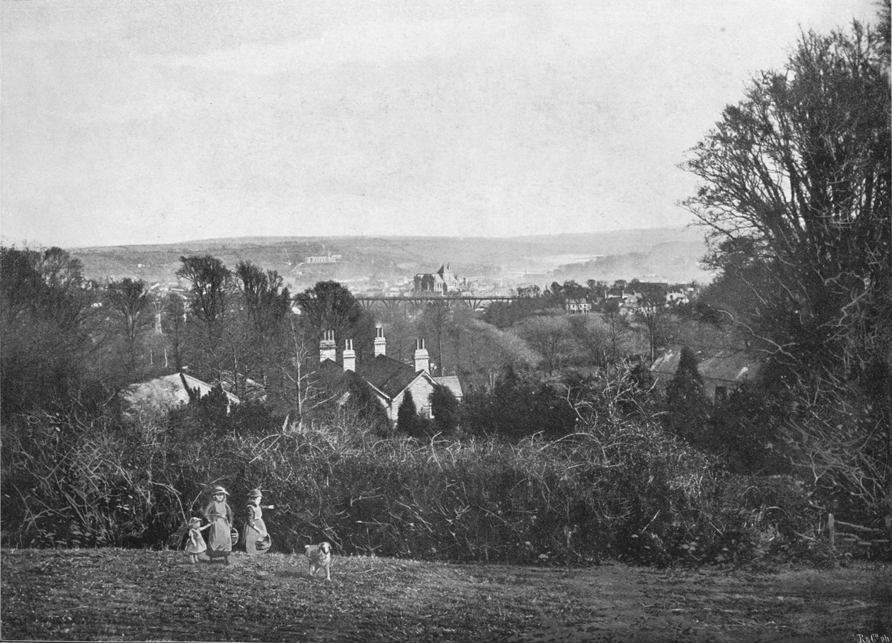 Truro, depuis Kenwyn, vers 1896 - Frederick Argall