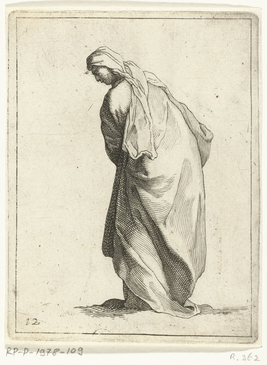 Femme marchant - Frederick Bloemaert