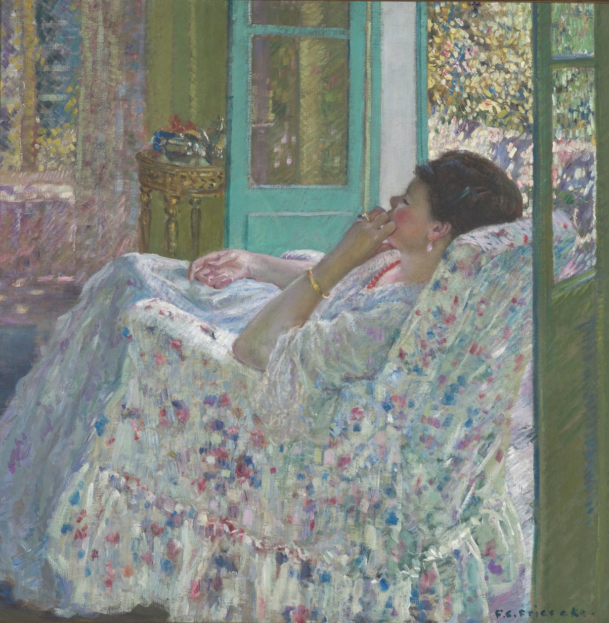 Après-midi - Chambre jaune - Frederick Carl Frieseke