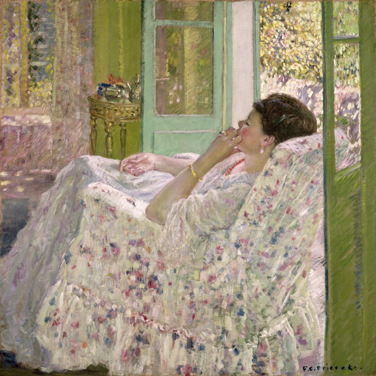 Après-midi - Chambre jaune - Frederick Carl Frieseke