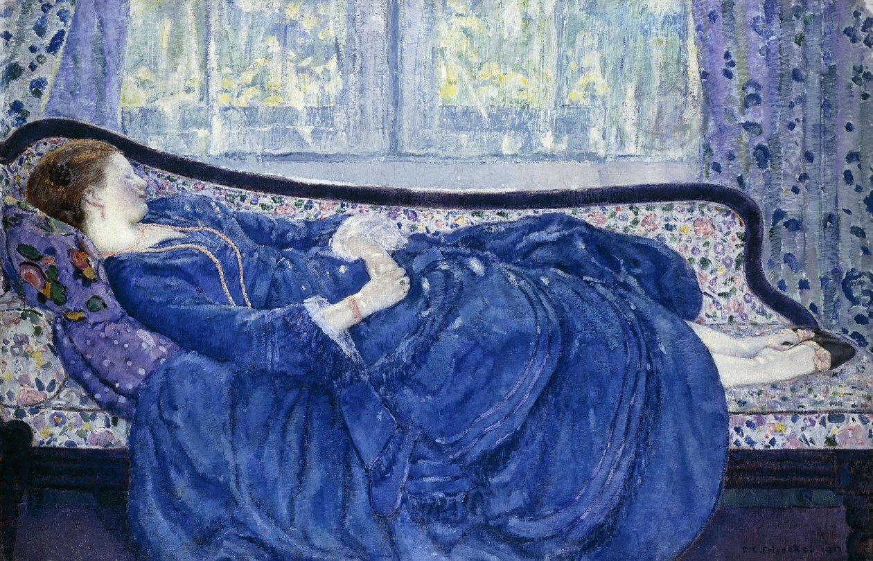 Fille en Bleu - Frederick Carl Frieseke