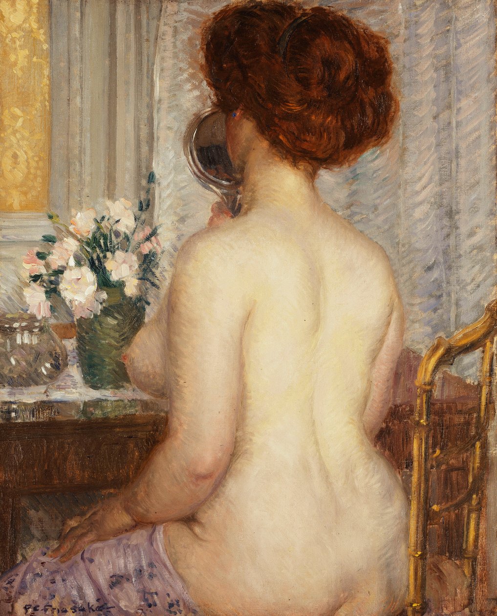 Femme à une coiffeuse - Frederick Carl Frieseke