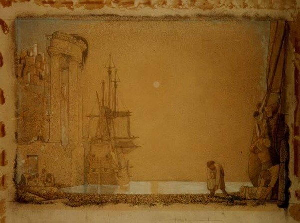 Déchargement de cargaison - Frederick Cayley Robinson