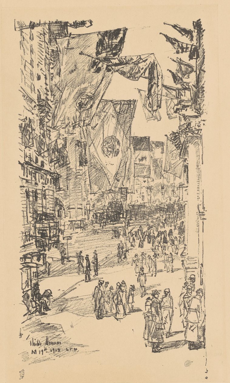 Avenue des Alliés, 1918 - Frederick Childe Hassam