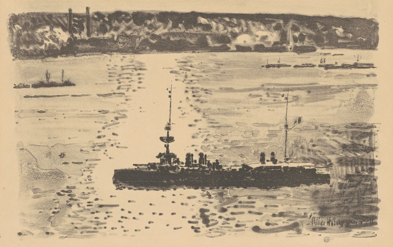 Le croiseur français, 1918 - Frederick Childe Hassam