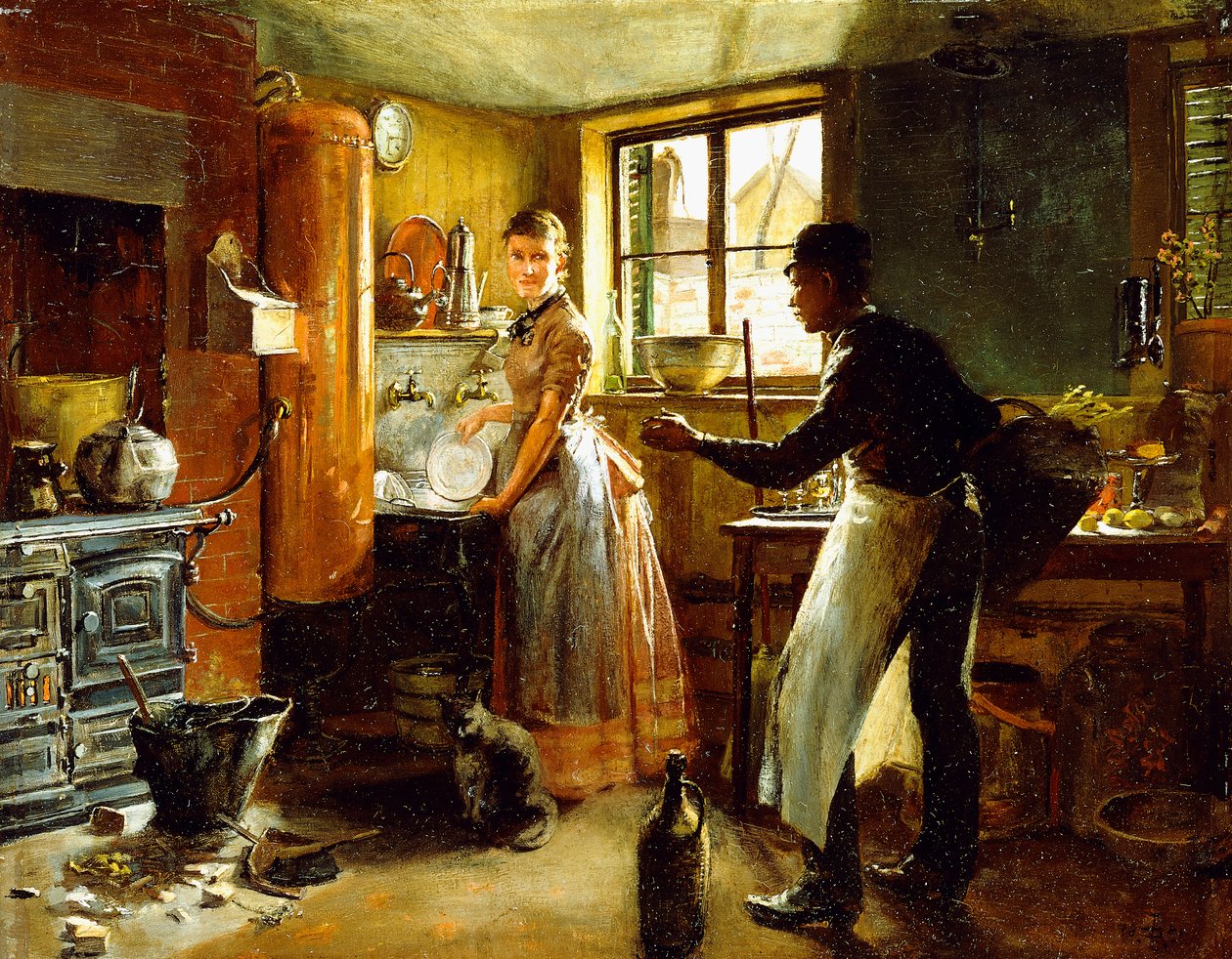 En bas des escaliers, 1885 - Frederick Juengling
