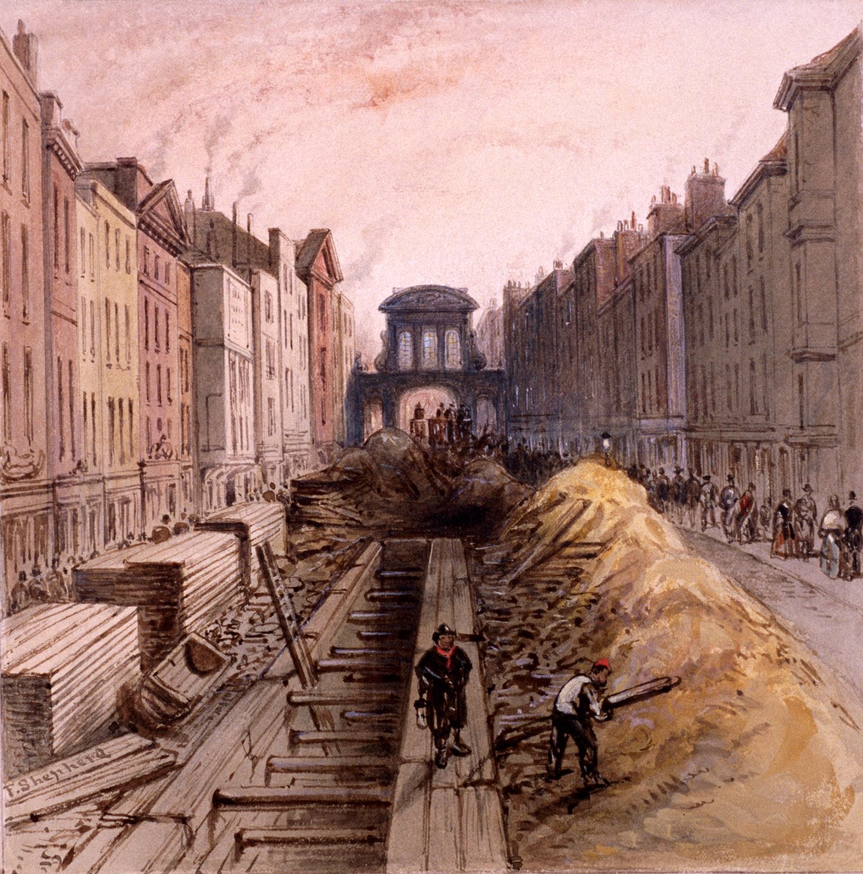 Fleet Street, Londres, 1845 - Frederick Napoleon Shepherd