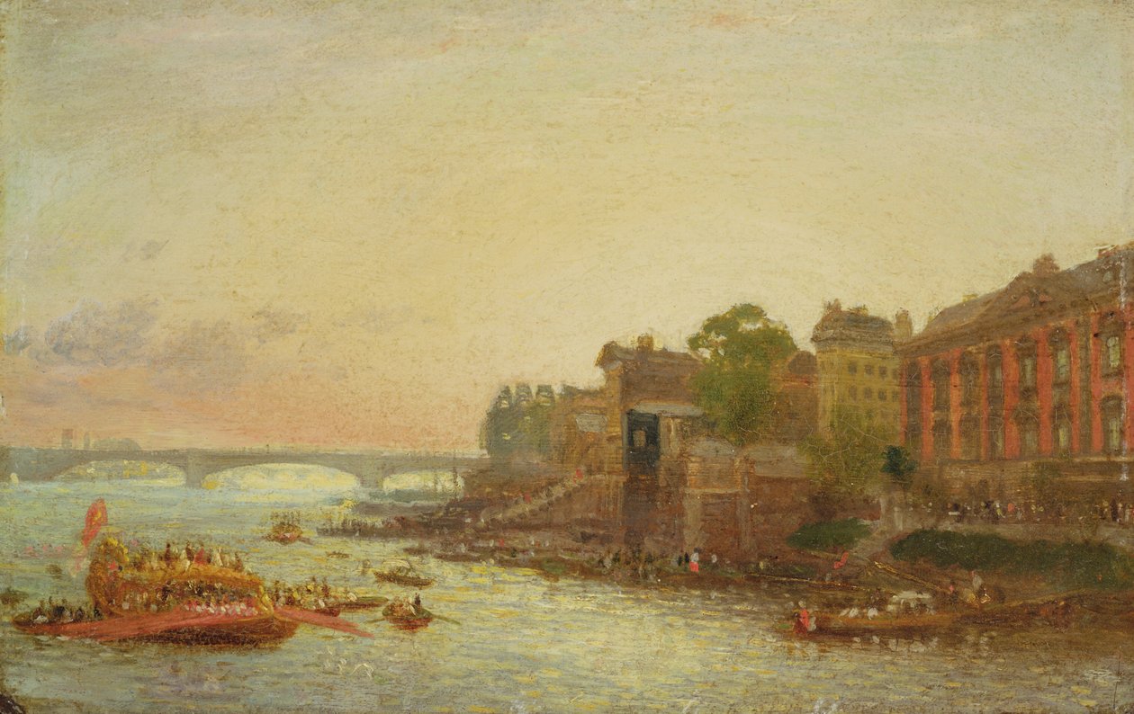 Somerset House, Londres, vers 1820-30 - Frederick Nash
