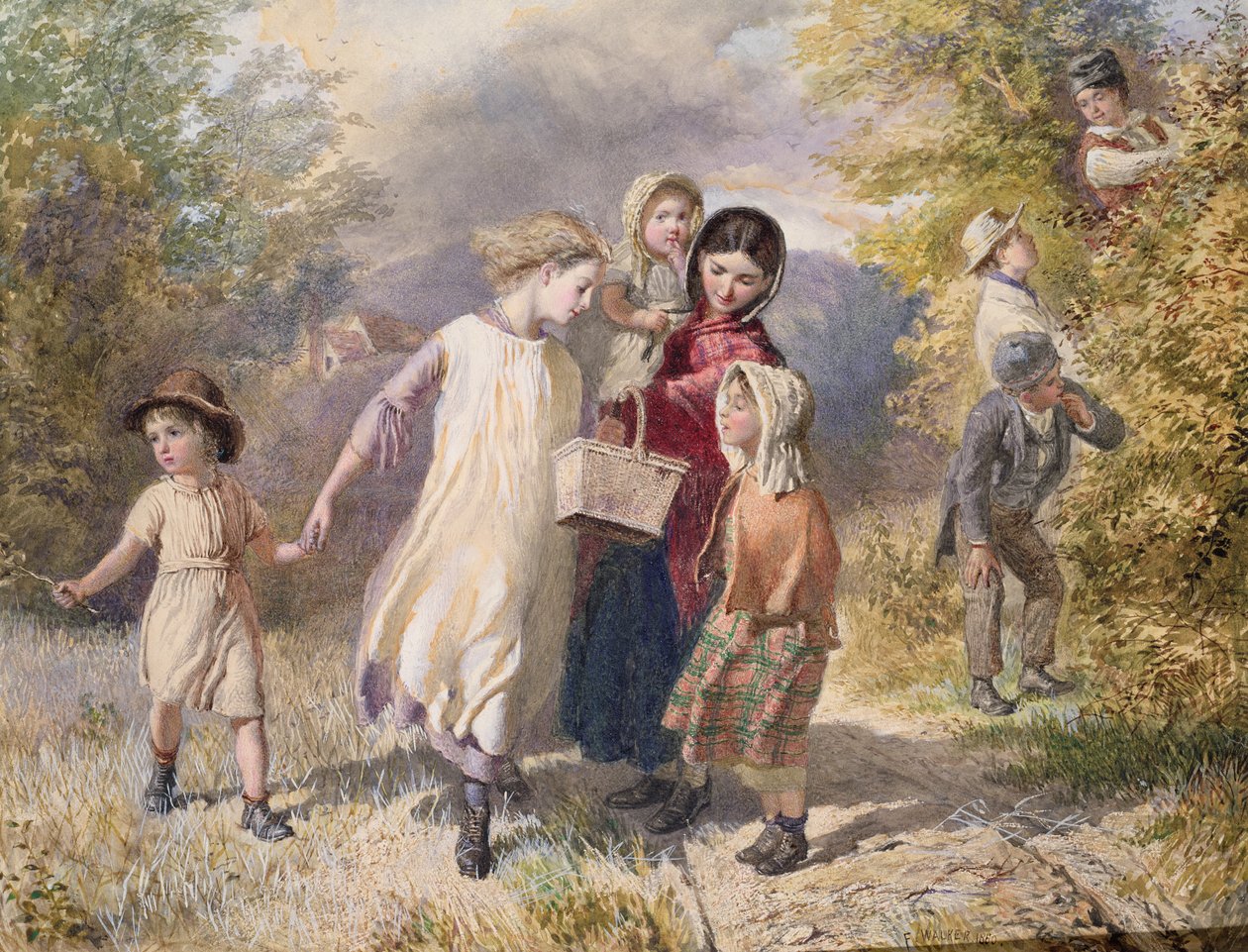 Cueillir des mûres, 1860 - Frederick Walker