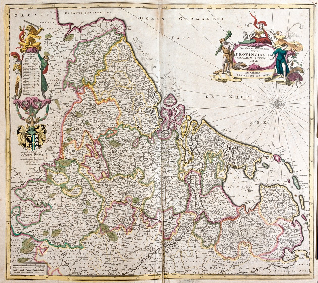 Carte de la Basse-Allemagne (Allemagne) - Frederick de Wit