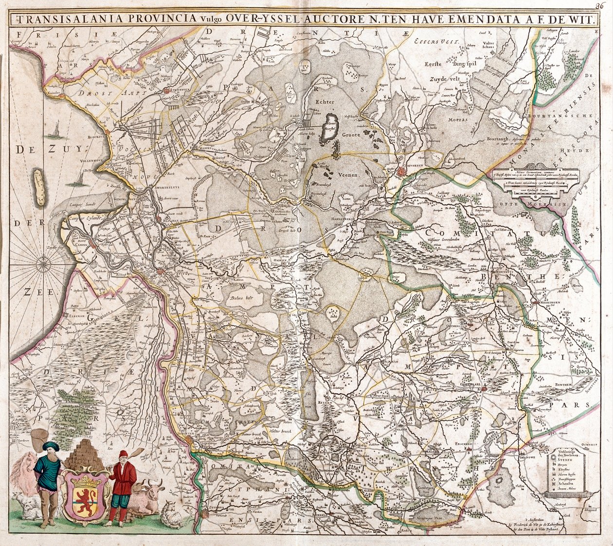 Carte de la province de Transylvanie (Roumanie) (gravure) - Frederick de Wit