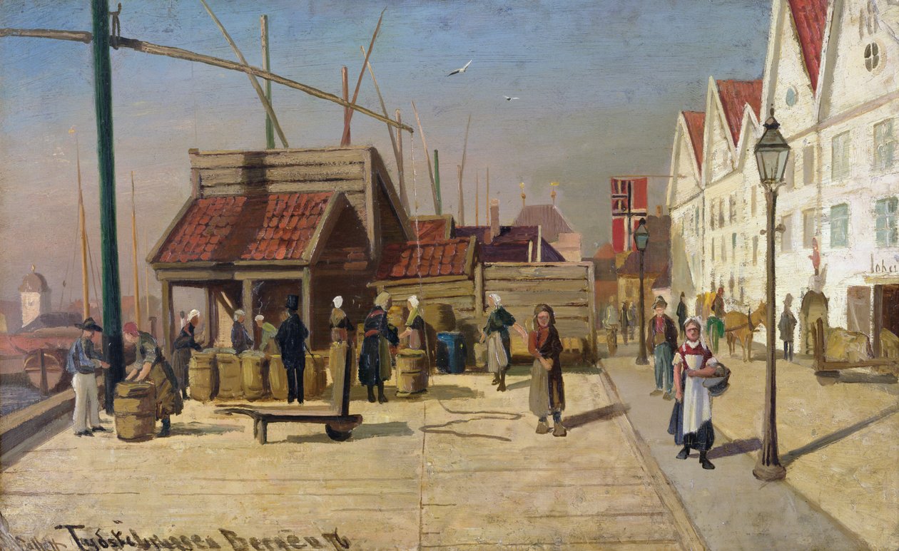 Le quai allemand, Bergen - Frederik Collett