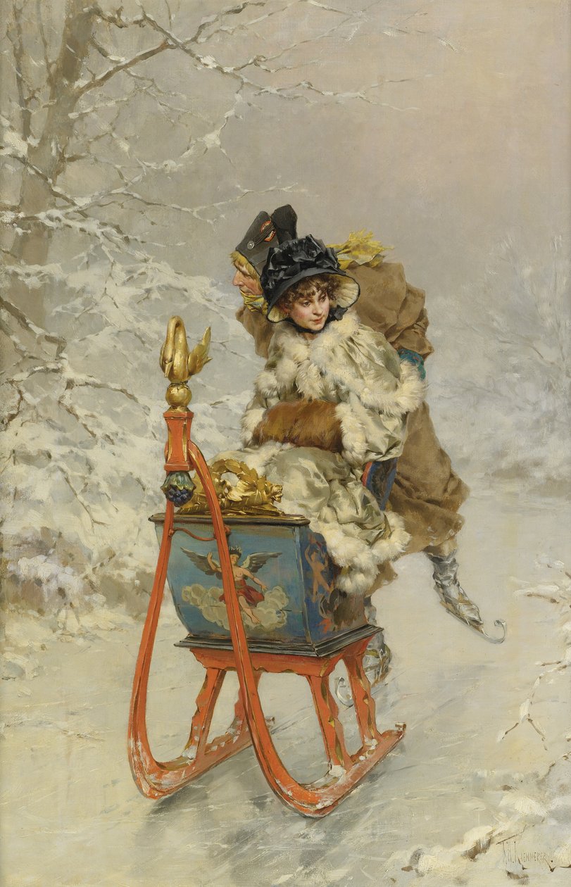 La Promenade en traîneau - Frederik Hendrik Kaemmerer