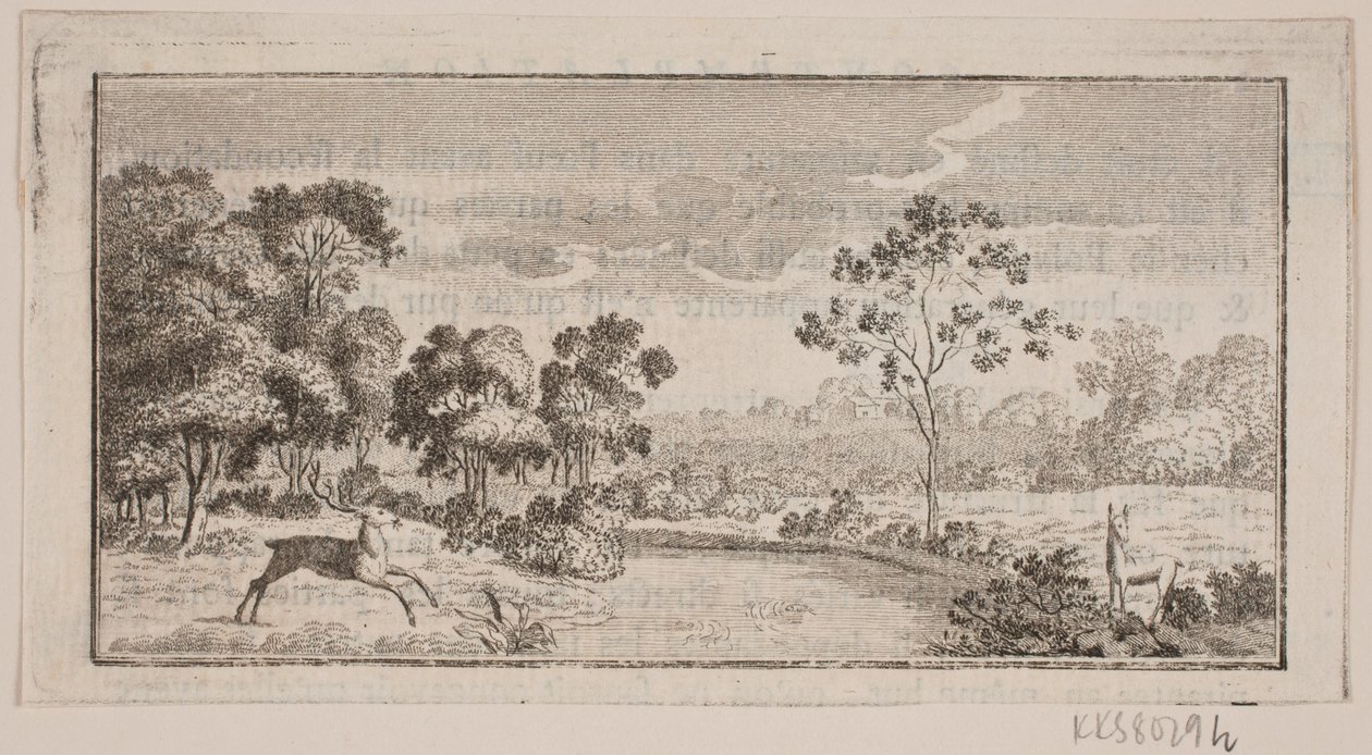Paysage avec des cerfs - Frederik Ludvig  Bradt