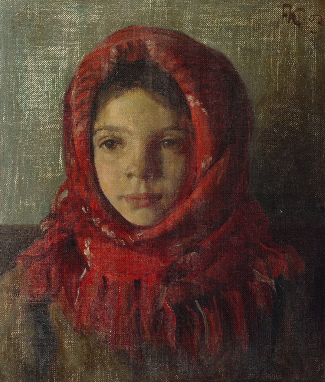 Fille avec foulard - Fredrik Kolstoe