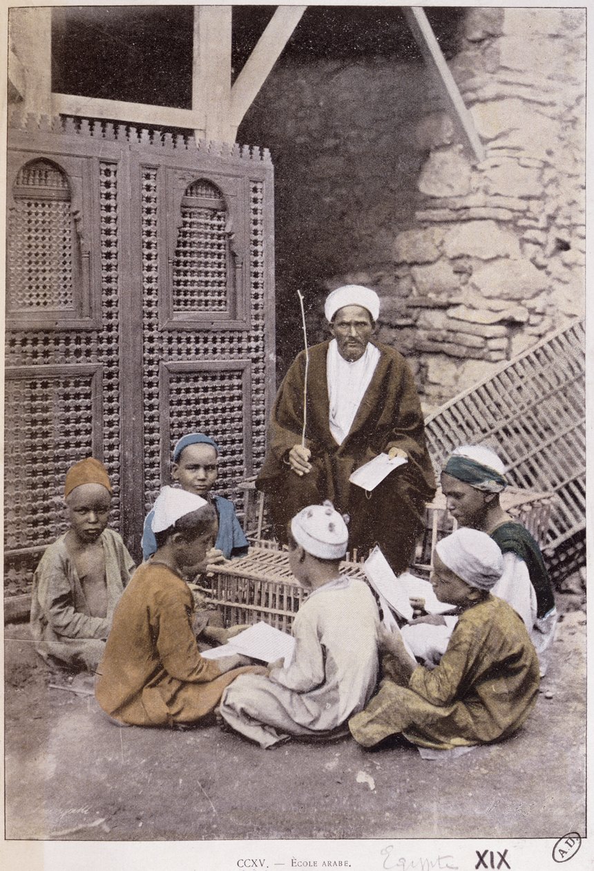 Une école arabe au Caire vers 1900 (photo colorisée) - French Photographer