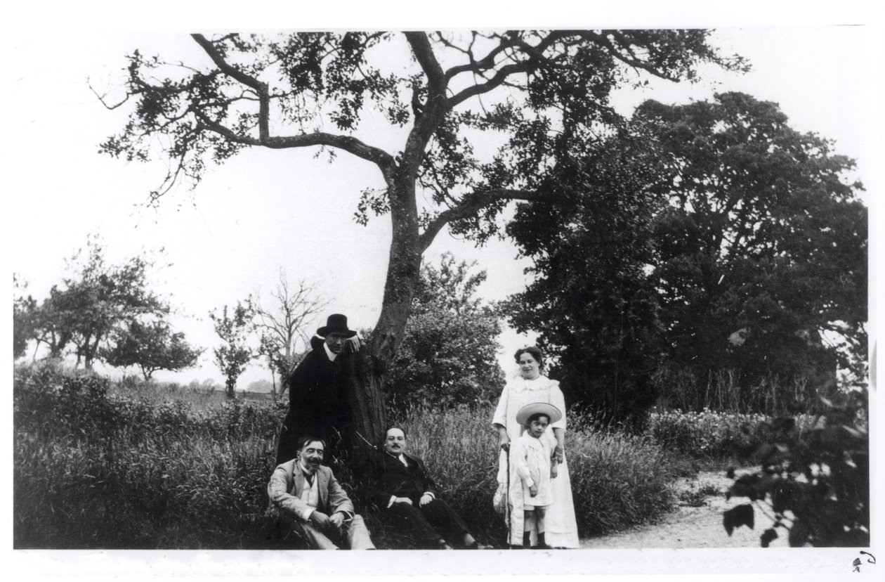 André Gide (1869-1951) Joseph Conrad (1857-1924) Valery Larbaud (1881-1957) et Madame Conrad, 1911 - French Photographer