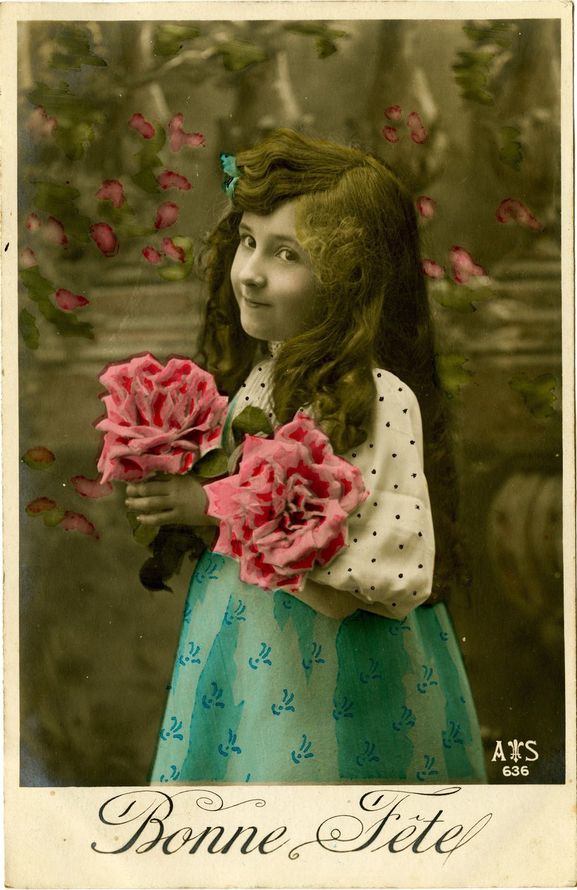 Carte postale Bonne fête, 1908 - French Photographer