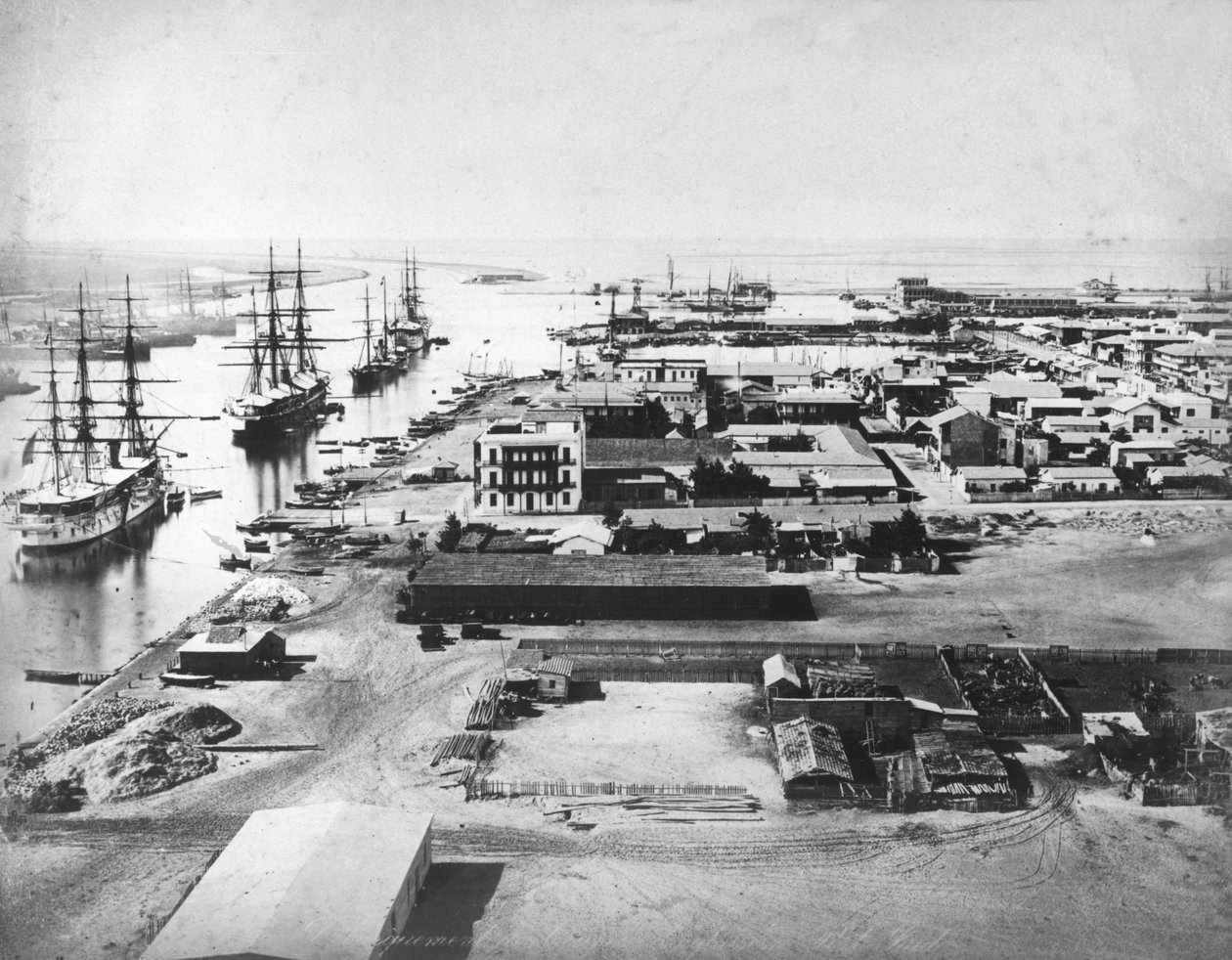 Port-Saïd et le canal de Suez, vers 1875 - French Photographer