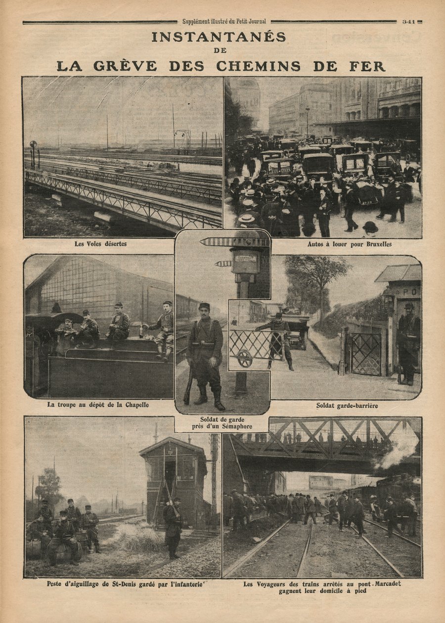 Instantanés de la grève des chemins de fer, illustration de 