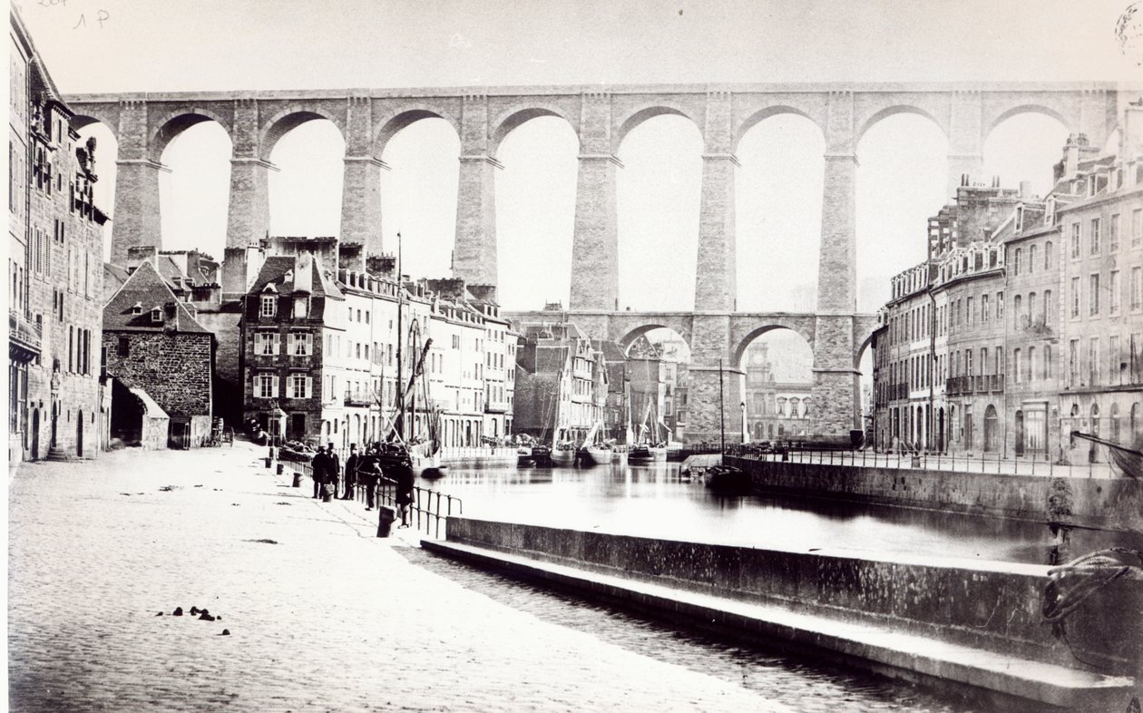 Le viaduc de Morlaix, vers 1880 - French Photographer