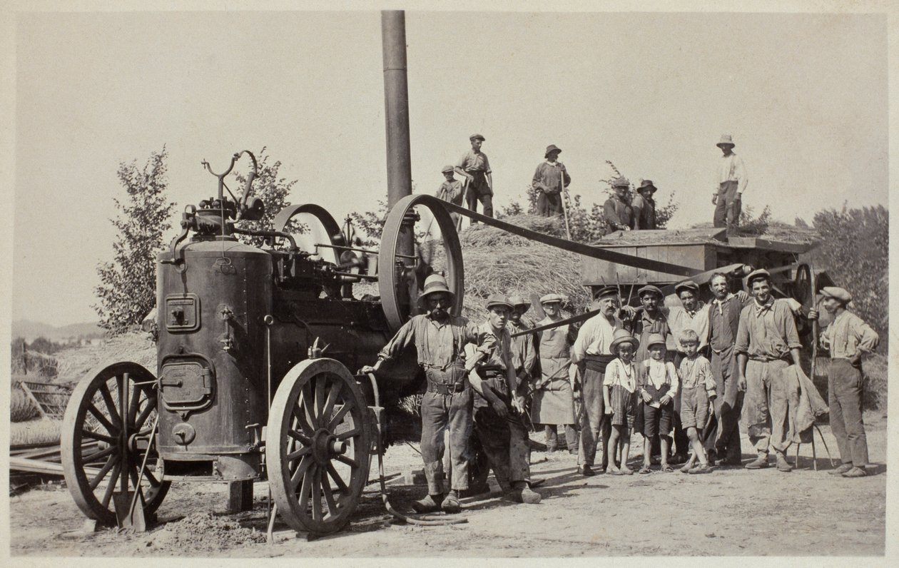 Machine à battre, vers 1900 - French Photographer