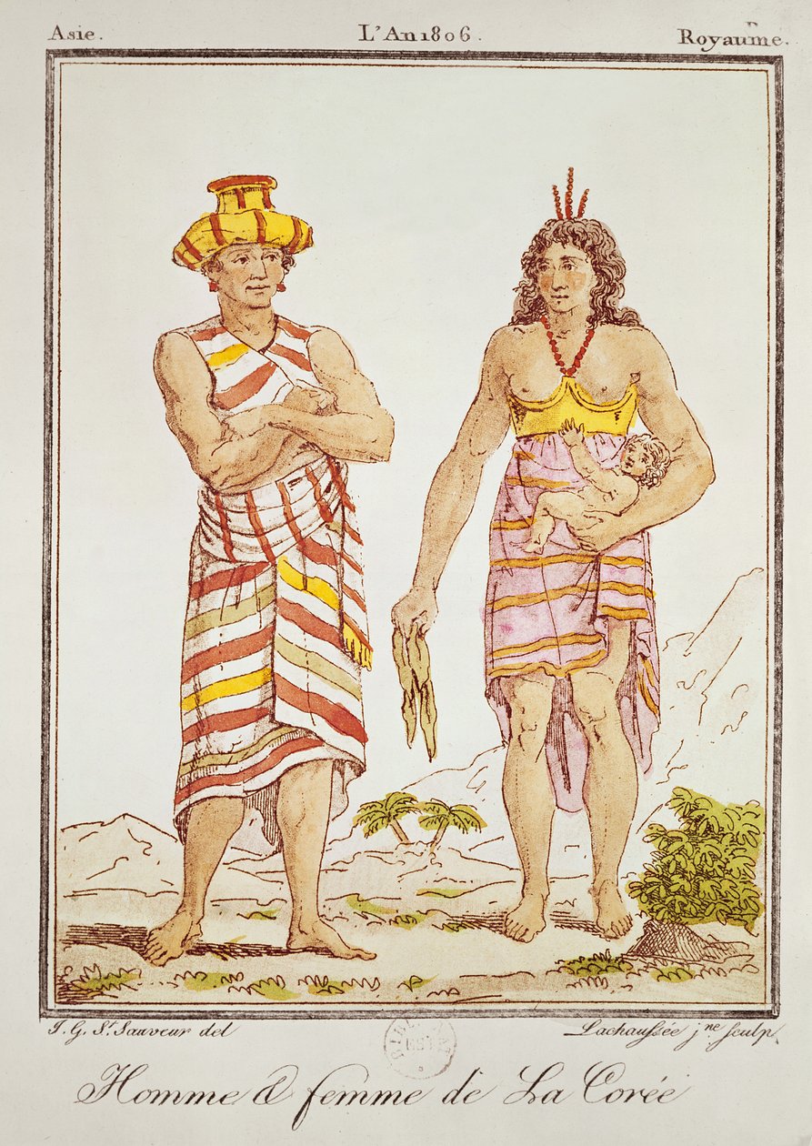 Un homme et une femme coréens, du 