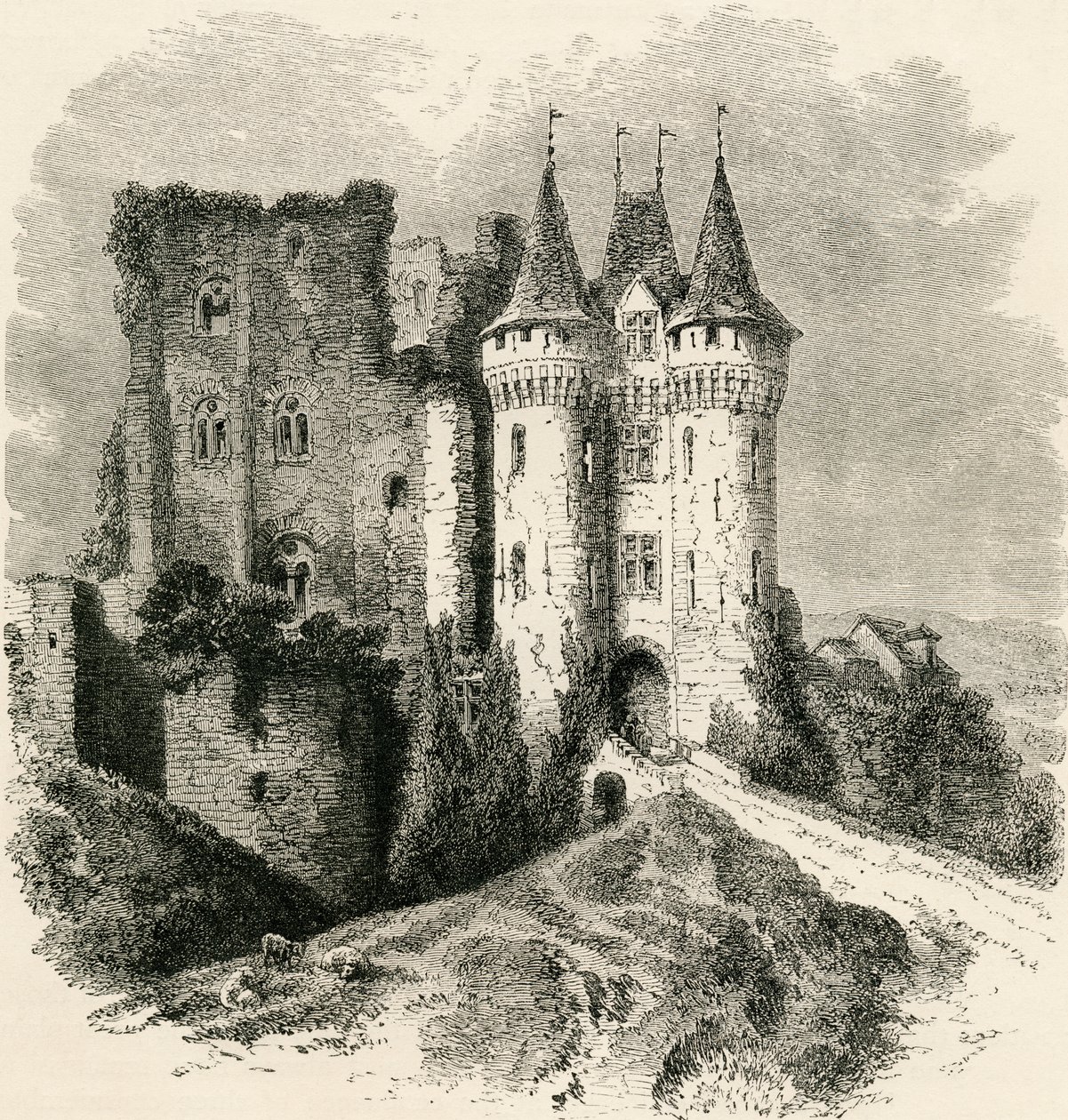 Château Saint-Jean à Nogent-le-Rotrou, France, au 19e siècle, de 