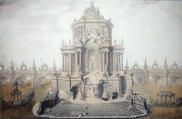 Décoration pour la célébration du mariage du Dauphin Louis de France, 1745 - French School