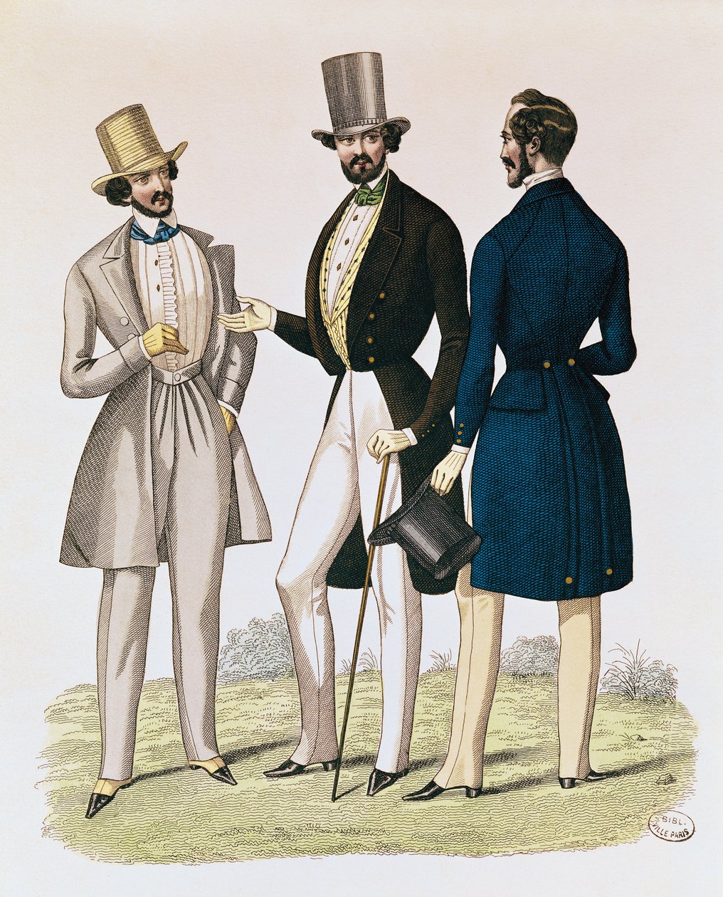 Planche de mode représentant des vêtements masculins, publié par 