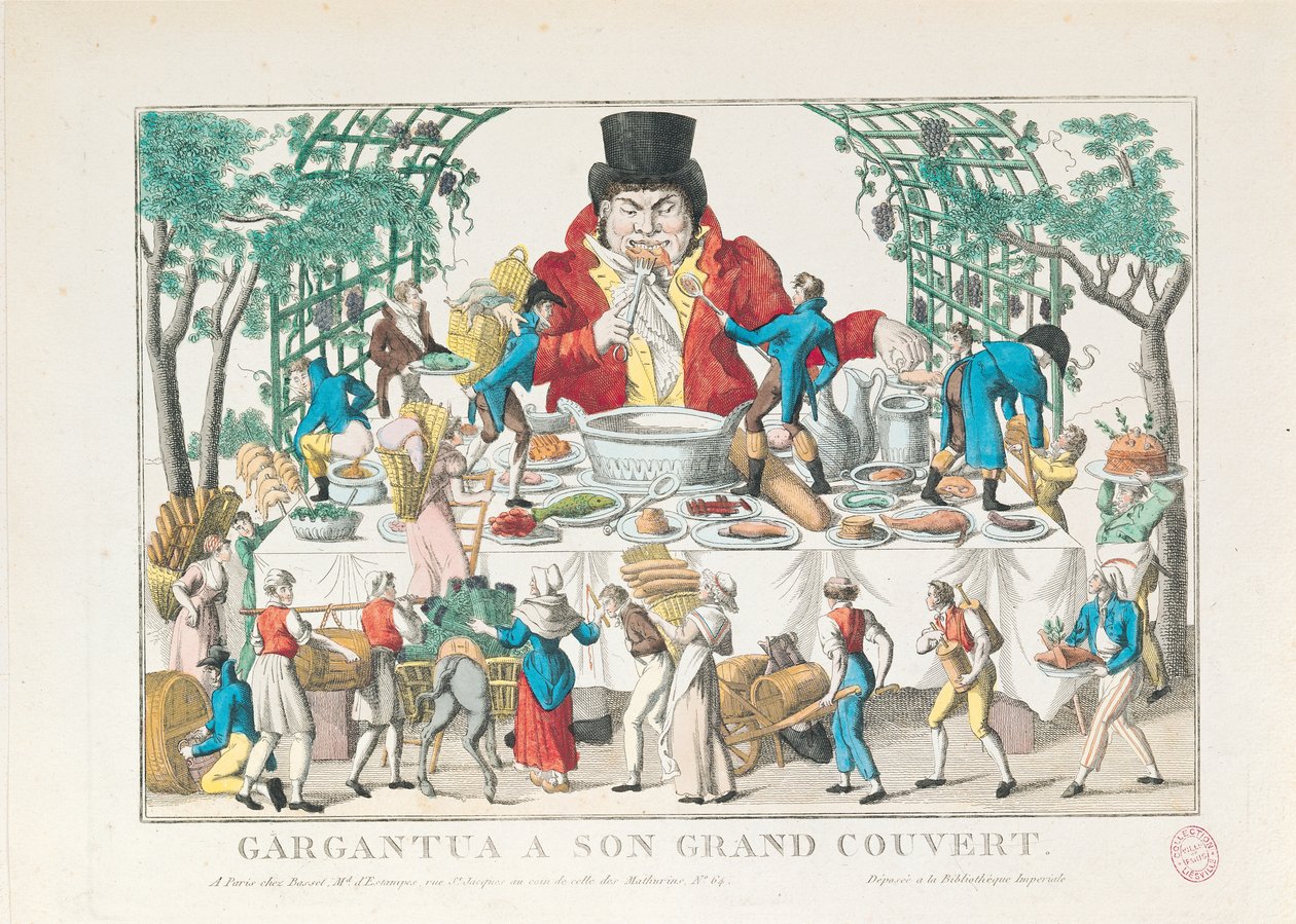 Gargantua à sa table - French School