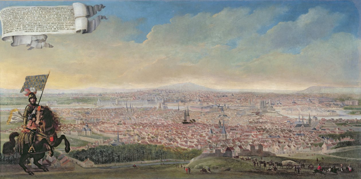 Vue générale de Paris depuis le Faubourg Saint-Jacques, vers 1640 - French School