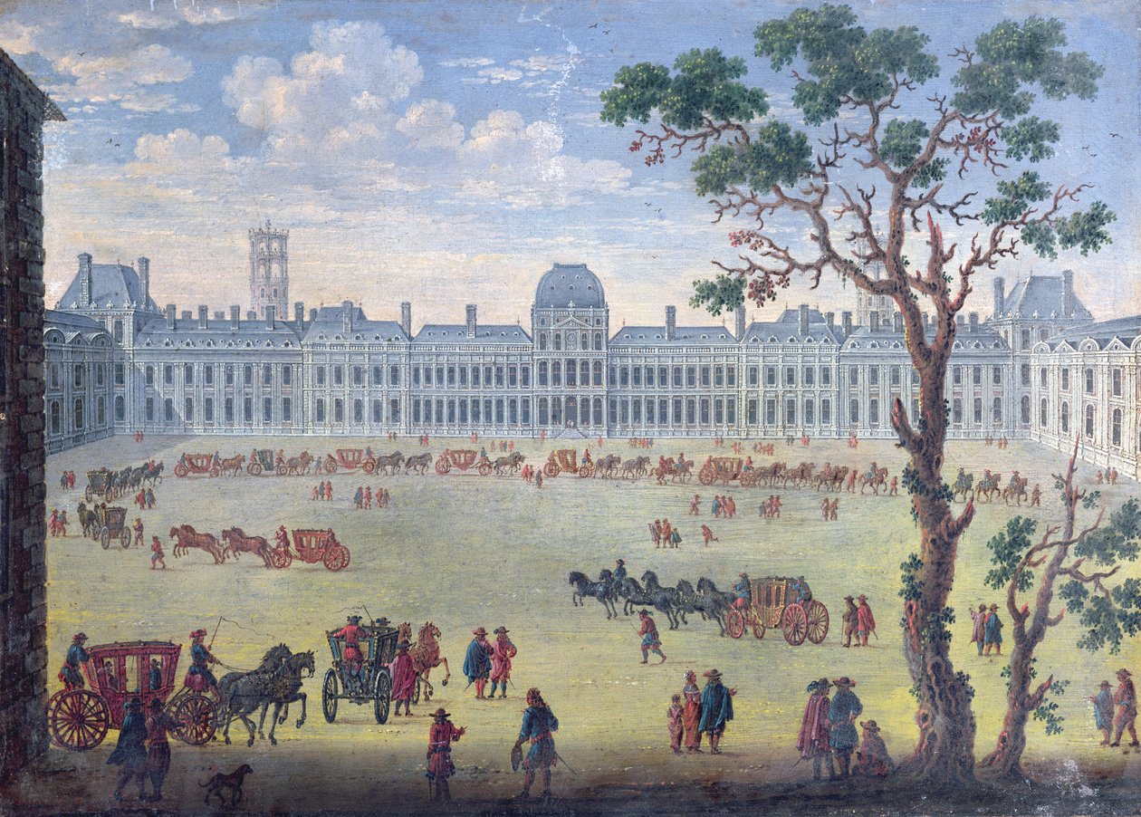 Vue imaginaire des Tuileries - French School