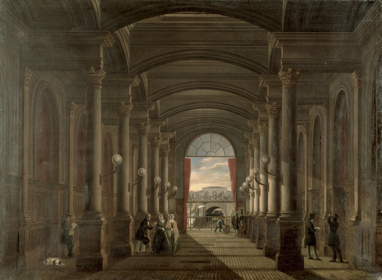 Intérieur de la Gare Saint-Lazare - French School