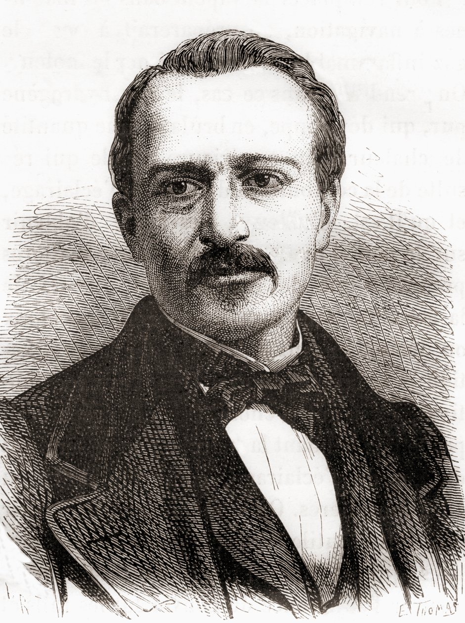 Jean Joseph Étienne Lenoir, extrait de Les Merveilles de la Science, publié c.1870 - French School