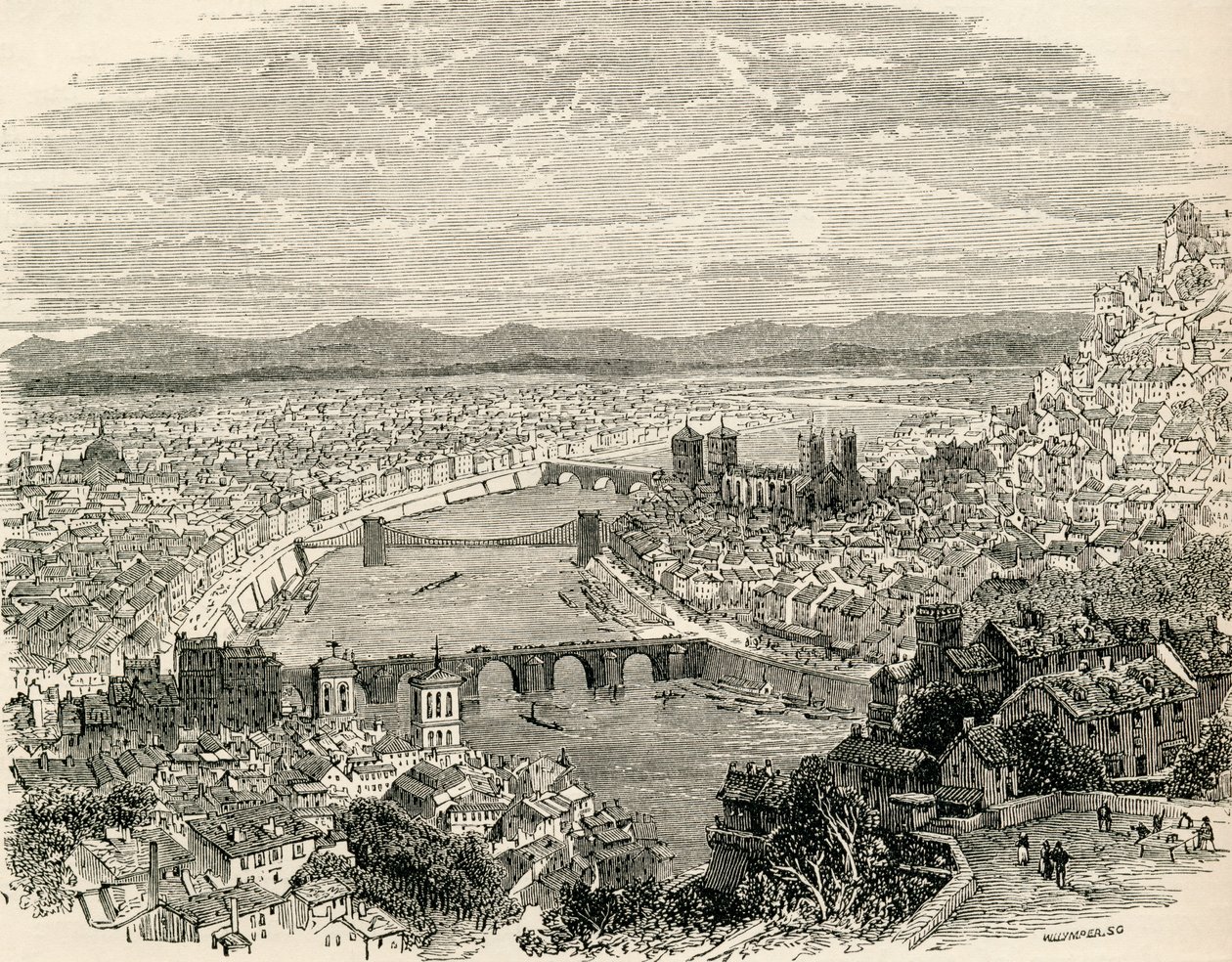 Lyon, France, au 19ème siècle, de 