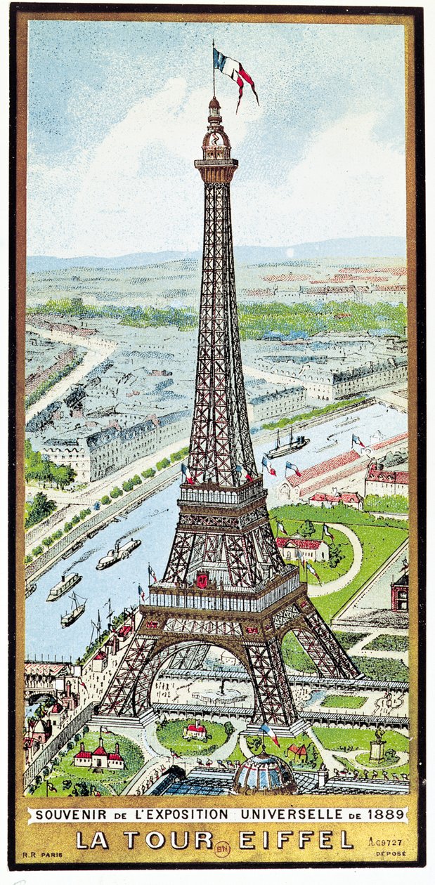 Carte postale représentant la Tour Eiffel à l