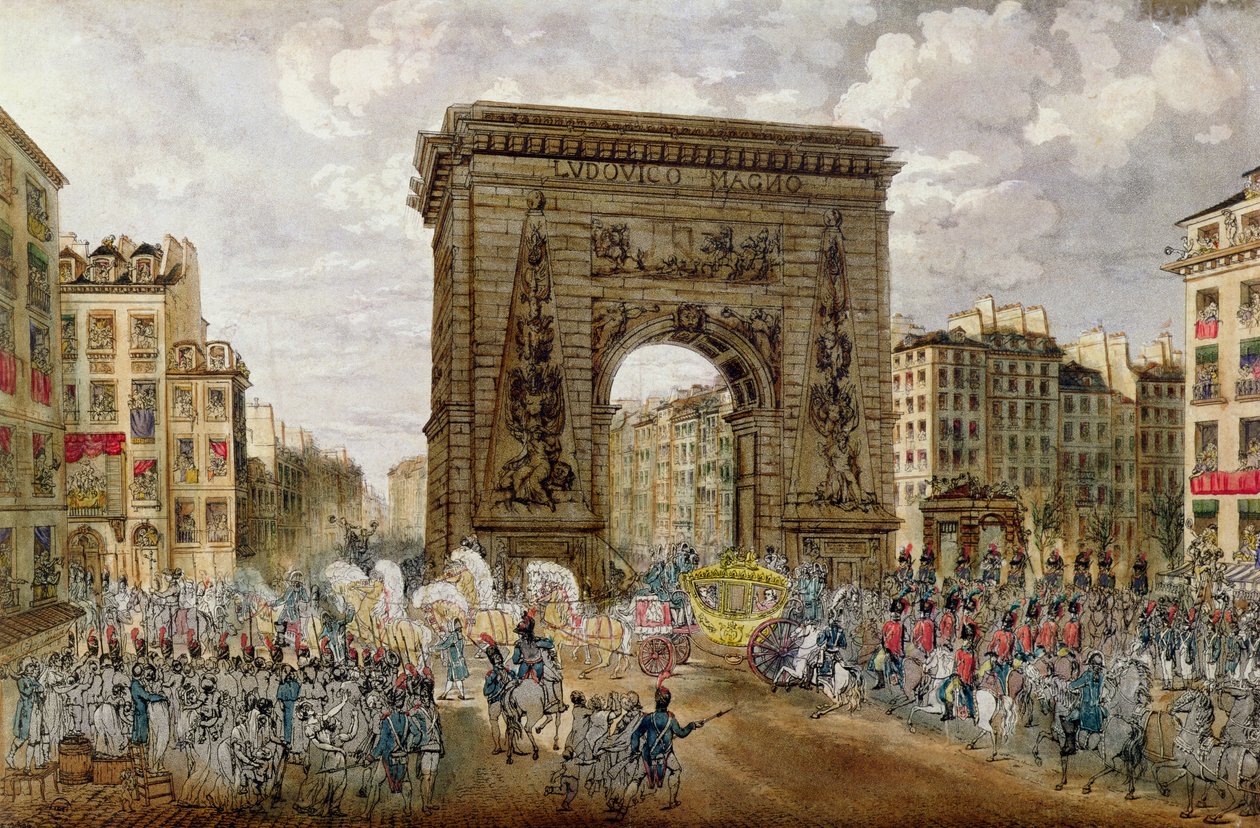 Procession du Pape Pie VII à Paris, 28 novembre 1804 - French School