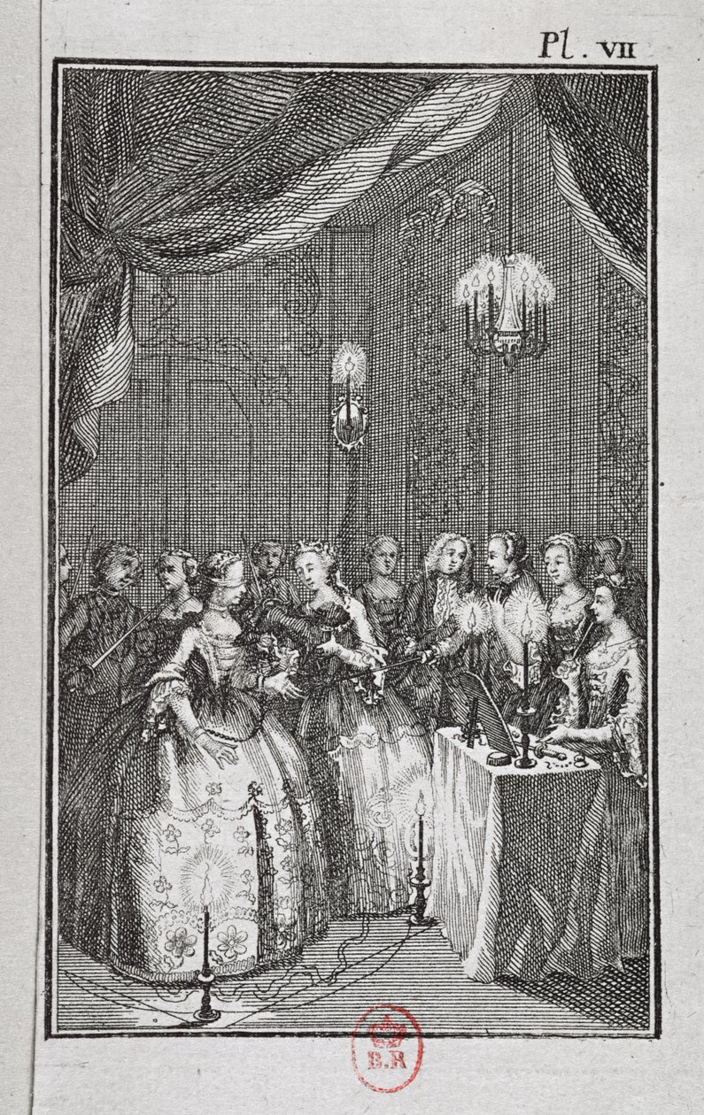 Réception des dames à la Loge des Mopses - French School