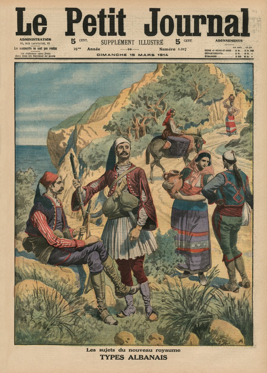 Sujets du nouveau royaume, types albanais, illustration de couverture de 