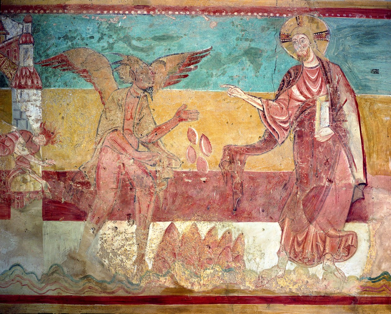 La Tentation du Christ dans le désert par le diable, XIIe siècle - French School