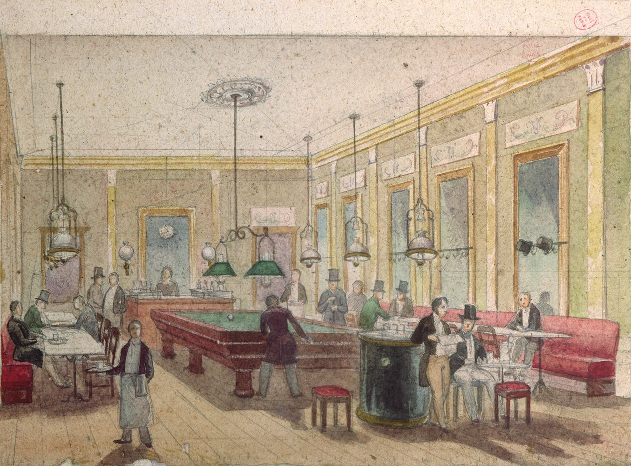 La Salle de Billard dans un Café - French School