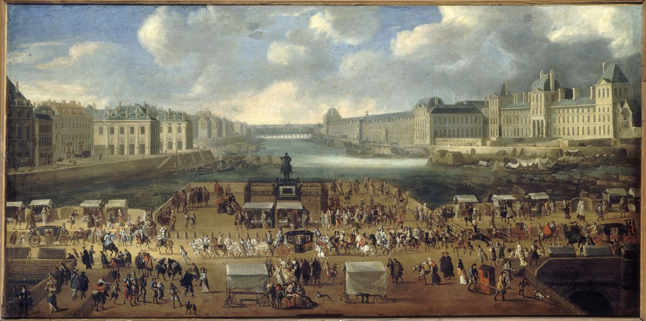 Le Pont-Neuf avec une procession, 1665-69 - French School