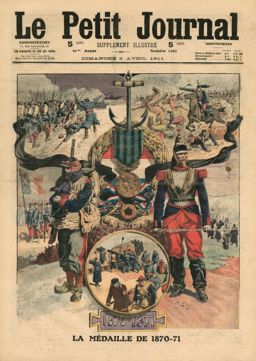 La remise de la médaille des combattants 1870-71, illustration de 