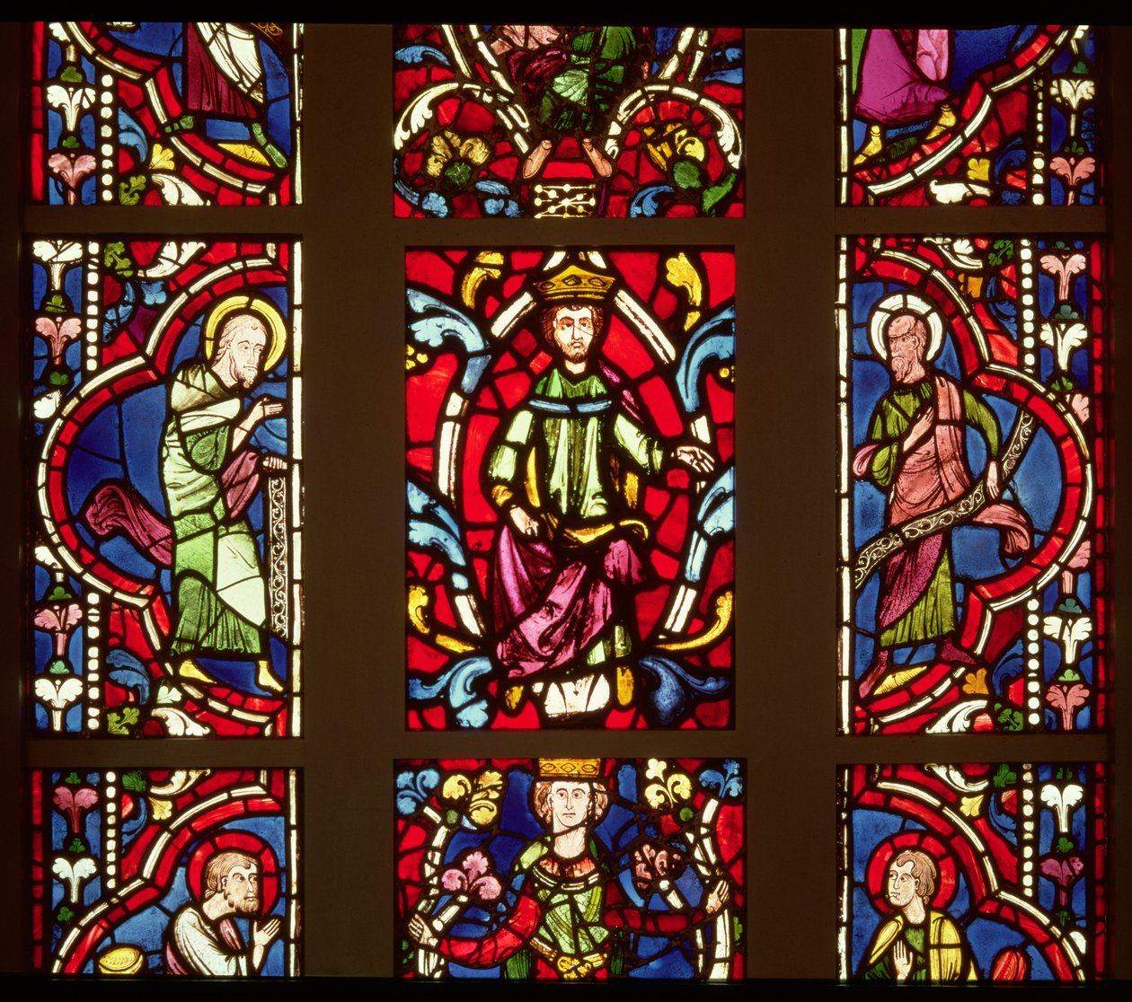 Arbre de Jessé, montrant les prophètes et les trois rois, français, vers 1250 - French School
