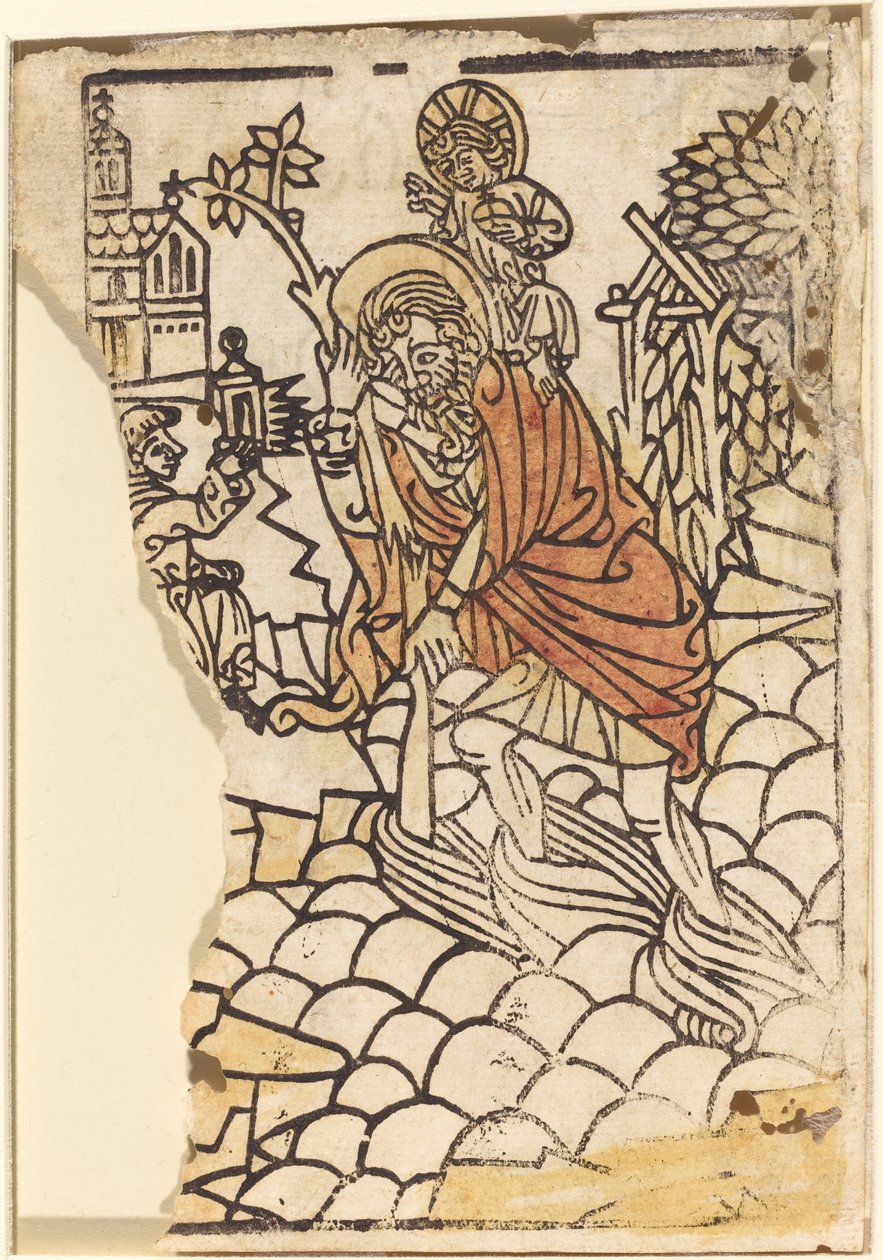 Saint Christophe (recto) - French 15th Century