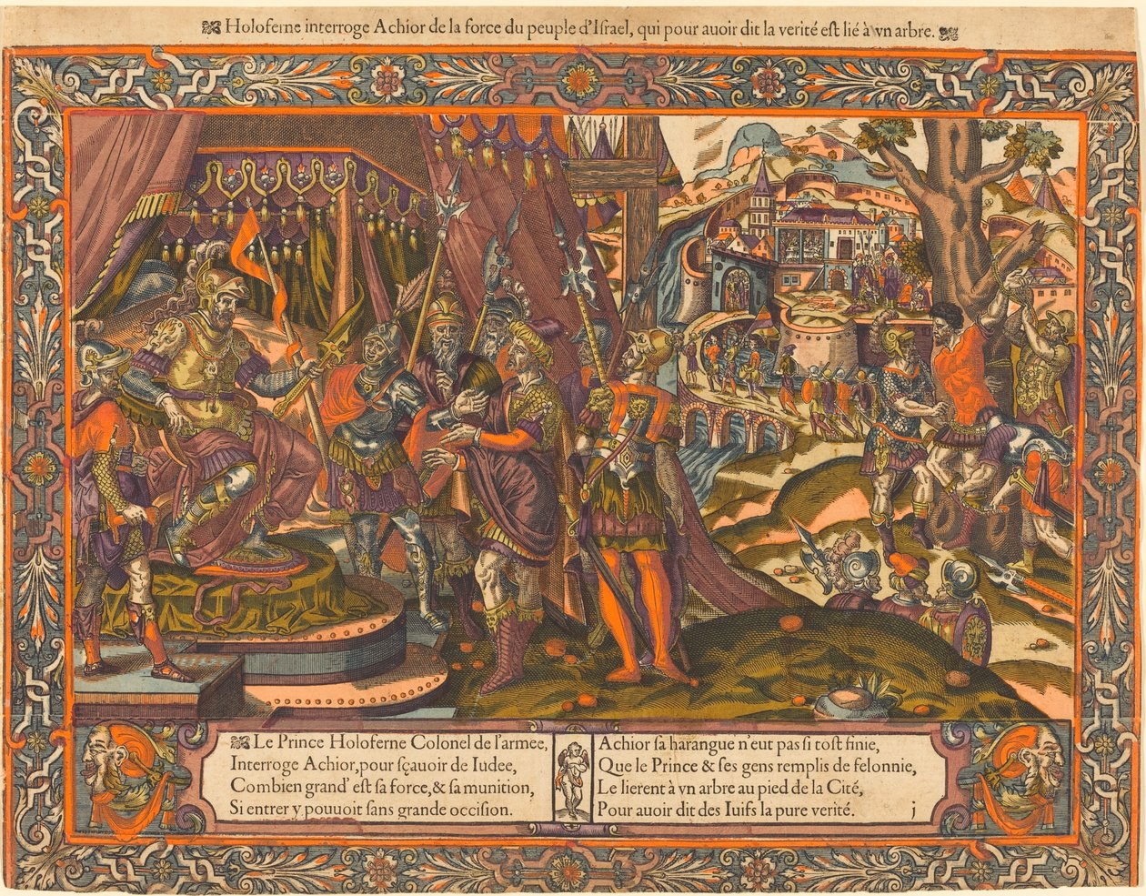 Holopherne Interrogeant Achior - French 16th Century