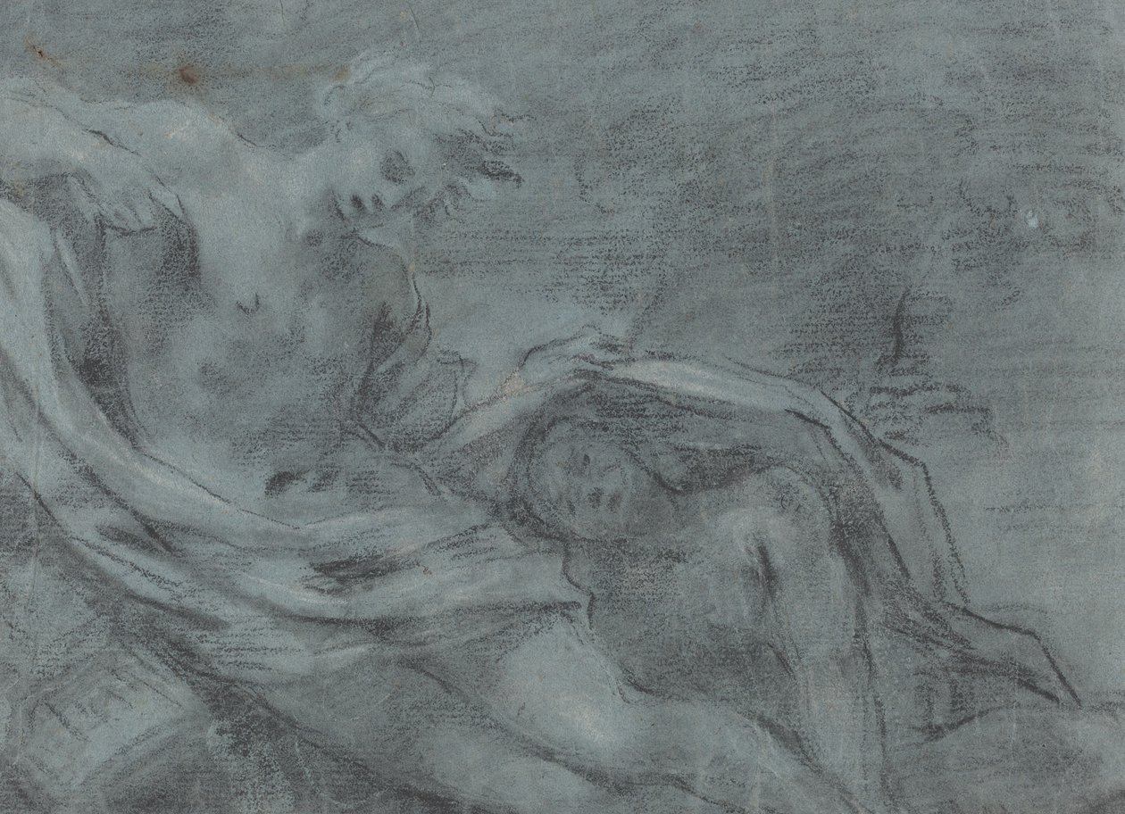Deux Figures Allongées [verso] - French 17th Century