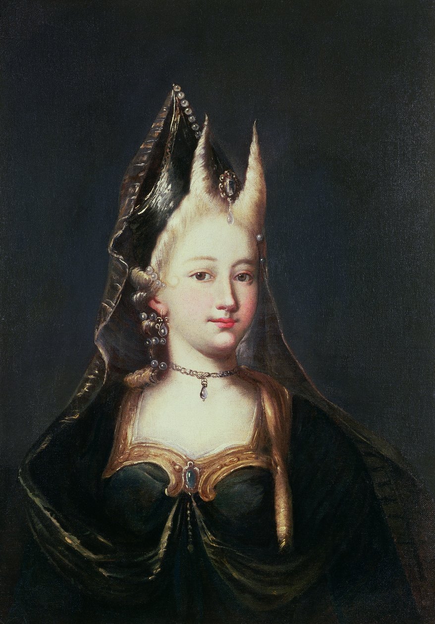 Une sorcière cornue - French School